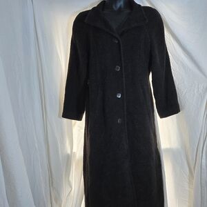 Chocolate Sachi Alpaca Suri Wool Coat EUC